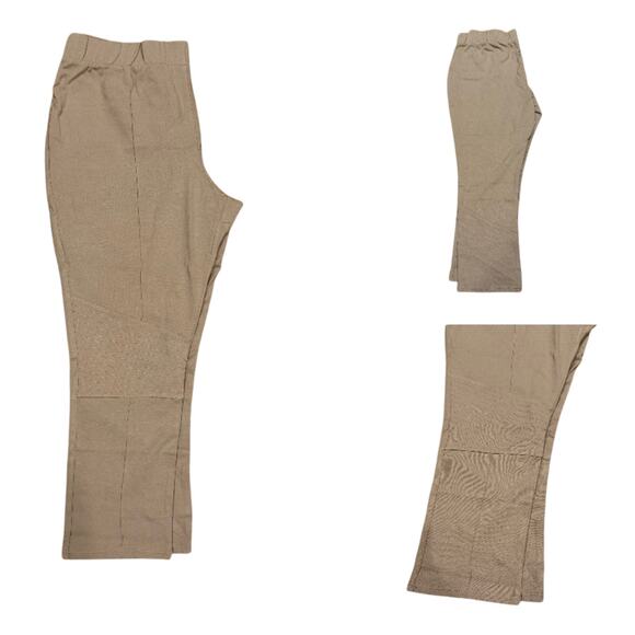 Antthony Original 3X Coastal Neutral Cottagecore Pull On Knee Patch Overlay Pant - Picture 1 of 9
